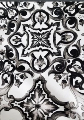 Hochwertig Majolika-Print Seide Satin Stoff Meterware von Mariotti Italien - Bild 1 von 4