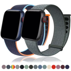 Sport Nylon Band Strap For Apple Watch 10 9 8 7 6 5 4 SE Ultra 41 42 45 46 49mm - Picture 1 of 45
