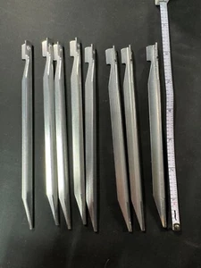 8x Tent Stakes Aluminum 6” silver L shape - Picture 1 of 2
