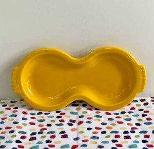 Fiestaware Daffodil Figure 8 Tray Fiesta Small 10 inch Yellow Serving Tray - Picture 1 of 6