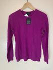 Cashmere Charter Club Luxury XS Sweater Pullover 100% Cashmere Purple Crew Neck