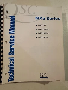 QSC Audio MXa Series MX 700 1000a 1500a 2000a Technical Service Manual M1 - Bild 1 von 1