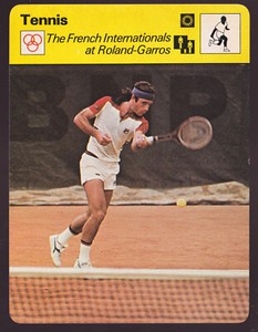 THE FRENCH OPEN AT ROLAND-GARROS Guillermo Vilas Tennis 1978 SPORTSCASTER CARD