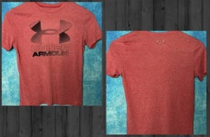 Under Armour Active T Shirt Youth Boys Red Short Sleeve Pullover Heat Gear Sz M - Picture 1 of 4