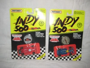 Lotto Matchbox Indy 500 come nuovo con bersaglio rosso scotch e blu Buick Panasonic auto da corsa - Foto 1 di 6