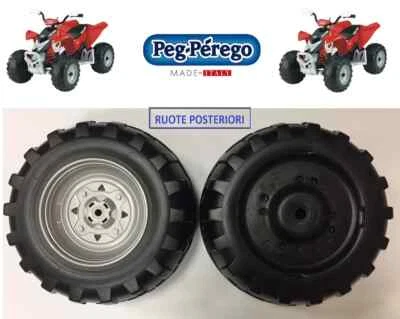 COPPIA RUOTE POSTERIORI PEG PEREGO QUAD POLARIS OUTLAW 12 VOLT