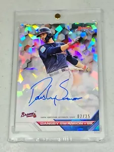 Dansby Swanson Rookie Auto Braves 2016 Bowman's Best Atomic Refractor 2/25 - Picture 1 of 2