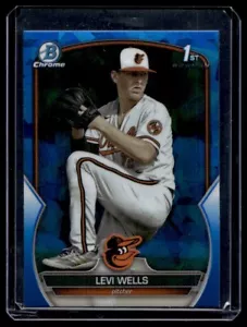 2023 Bowman chrome saphir QTY Levi Wells Baltimore Orioles #BDC-92 - Photo 1 sur 2