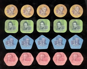 Transnistria 2014 5x Set of 4 composite plastic coins 1 3 5 10 Rubles UNC - Picture 1 of 2