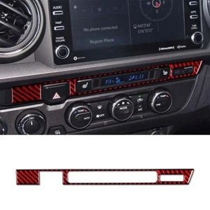 For Toyota Tacoma 2016-2022 Red Carbon Fibre Frame Trim Console Emergency Switch - Imagen 1 de 8