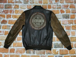 New Chevignon 1957 Vintage Leather Jacket R.W.D. Barry Brown Casual Size: L New - Picture 1 of 11