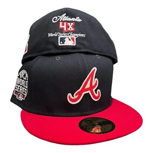 New Era Atlanta Braves 59FIFTY Gorra Ajustada 2021 Serie Mundial Parche Talla 7 7/8 - Imagen 1 de 10