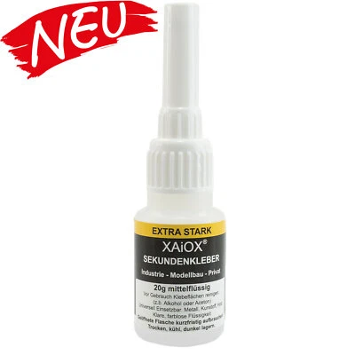 XAiOX Industrie Modellbau Sekundenkleber 1er 2er oder 3er Set a20g mittelflüssig - Bild 1 von 4