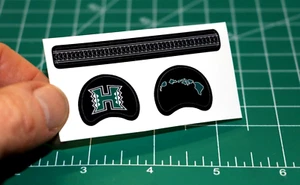 Hawaii Rainbow Warriors ISLAND LOGO Football Gumball Helmets *DIECUT DECALS* D1 - Picture 1 of 6