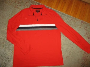 CAMISA SUÉTER NARANJA BANANA REPUBLIC Mangas Largas Pulóver Sudadera a Rayas XL - Imagen 1 de 5