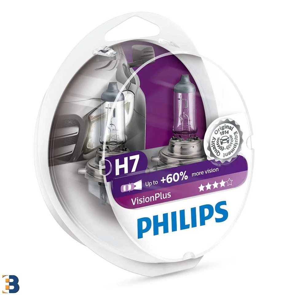 Philips VisionPlus H7 12V 55W Scheinwerferlampe 60% 12972VPS2 SET - Bild 1 von 1