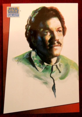 STAR WARS GALAXY Series 1 - Card #009 - Lando Calrissian - Topps 1993 - Image 1 of 2