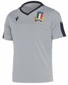 Shirt Italia Italien FIR macron Kinder Rugby grey - Bild 1 von 4