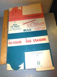 Vintage Johansons Ice Cream Empty 1/2 gallon container, NEW, Peninsula Dairy WA - Picture 1 of 4