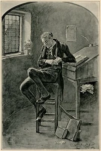 Uriah Heep tipo espeluznante Dickens David Copperfield, grabado vintage de 1902 - Imagen 1 de 3