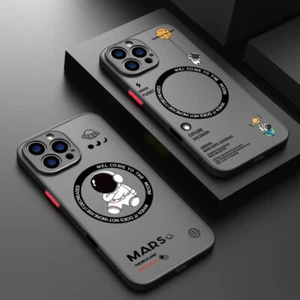 For iPhone 16 Pro Max 15 14 13 12 11 Astronaut Matte MagSafe Acrylic Case Cover - Picture 1 of 16