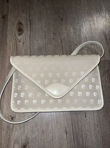 Bolso sin asas o bandolera Pierre Cardin vintage años 70 correa extraíble marfil - Imagen 1 de 11