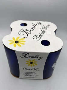 Bentley 16 Unzen Becher, kobaltblau - mit PFOTENABDRUCK ~ 4ER SET ~ LEBENSLANGE GARANTIE - Bild 1 von 5