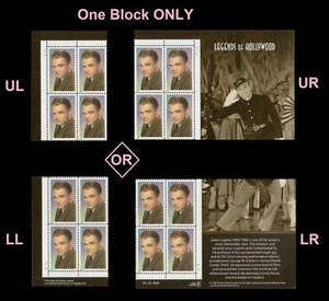 US #3329 MNH Plate Block 1999 James Cagney Legends of Hollywood [UL #S111111] - Picture 1 of 1