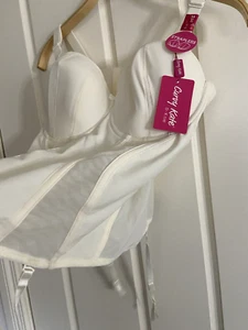 Curvy Kate Luxe Strapless Basque Ivory Size 12E Brand New Removable Straps - Picture 1 of 14