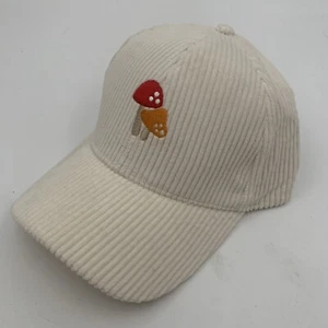 Cappello avorio in velluto a coste ricamato funghi cinturino dietro The Christmas Shoppe - Foto 1 di 7