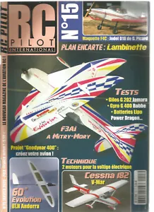 RC PILOT N°15 PLAN "LAMBINETTE" / MODELL F4C / GILES G 202 / GYRO G 400 - Bild 1 von 2