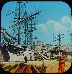 Glass Magic Lantern Slide WORLDS COLUMBIAN EXPOSITION NO84 1893 PHOTO CHICAGO - Picture 1 of 2