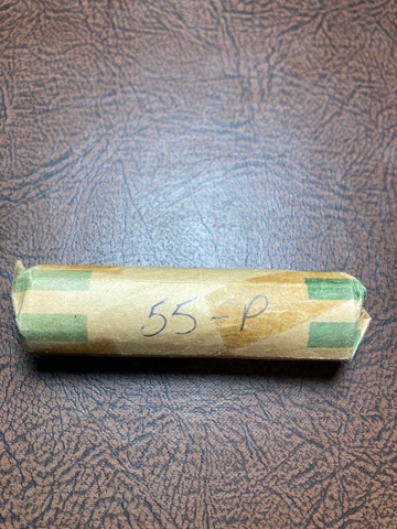 1955-P ROOSEVELT DIME ROLL,  BU! 50 COINS Cover