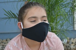 Erwachsene & Kinder Gesichtsbedeckung Maske 3 Schichten Waschbar Wiederverwendbar 100% Baumwolle Hergestellt in den USA - Bild 1 von 8