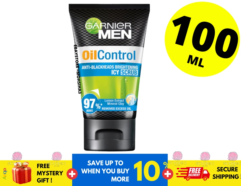 Exfoliante helado iluminador anti espinillas control aceite Garnier Men 100 ml Foto 1 de 4