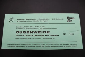 Altes Konzertticket - Ougenweide, Gäste Flairck - Stadtpark Hamburg - 17.5.1980 - Imagen 1 de 2