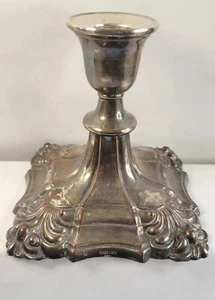 Antiker Barker Ellis Made in England Silber Teller Hurricane Kerzenhalter Sockel - Bild 1 von 8