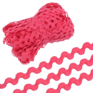29.5 Yard Red Rick Rack Trim 5mm Wave Bending Fringe Trim Lace Ribbon - Picture 1 of 6
