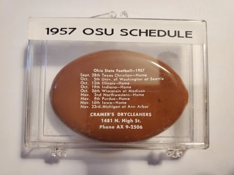 1957 Ohio State Buckeyes Football National Champions Coin Change Purse Very Rare Cover
