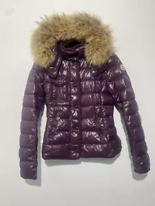 Genuine Moncler Armoise Down Fur Jacket 1 S 18”ptp RRP£1795 Lilac - Picture 1 of 10