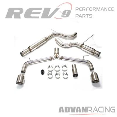 Rev9 Stainless Steel Cat-Back Exhaust Kit FREE FLOW for GTI MK7 15-17 - Image 1 of 4