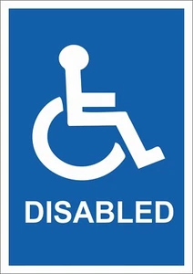 DISABLED TOILET/ DISABLED SIGN   A5/A4 STICKER OR FOAMEX SIGN  - Picture 1 of 1