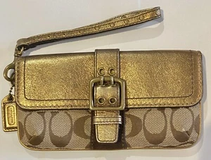 COACH SPECIAL EDITION Autunno 2004 Braccialetto Pelle Firmato Fibbia Bronzo - Foto 1 di 4
