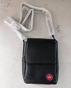 Canada Air Leather Crossbody Bag Purse Handbag black Unisync Uniform travel - Picture 1 of 7