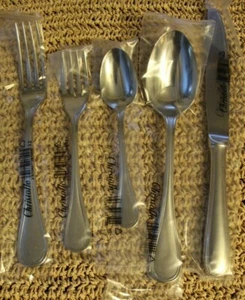 CHRISTOFLE France ALBI SATIN 5 Piece Place Setting Unused Stainless Flatware - Picture 1 of 5