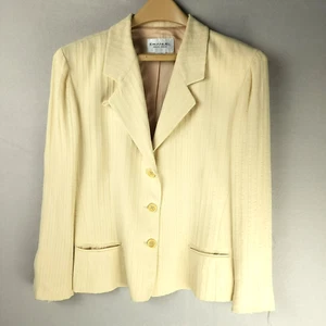 Emanual Ungaro Cream Lightweight Blazer Size 12 - Picture 1 of 8