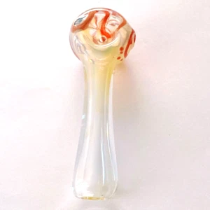 4 Zoll Hergestellt in den USA Kräuter Tabak Rauchen Inside Out Löffel Tragbar Hand Glas Pfeife - Bild 1 von 4