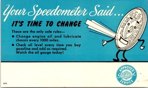 Packard Approved Service Tacho Zeit zum Ölwechsel Postkarte - Bild 1 von 2
