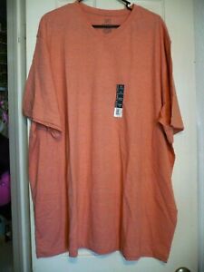 George Men's Short Sleeve Jersey V-Neck Tee Shirt Size 2XL 50-52 Coral Reef NEW