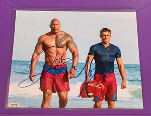 BAYWATCH Cast Signed Photo 8 X 10 W/COA (Dwayne Johnson Zac Efron) - Picture 1 of 2